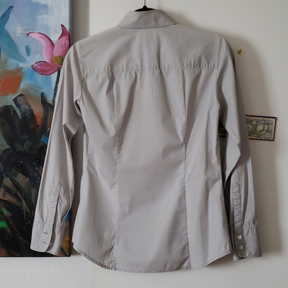 JCrew Seersucker Polka Dot Fitted Shirt Size XS - Picture 5 of 8